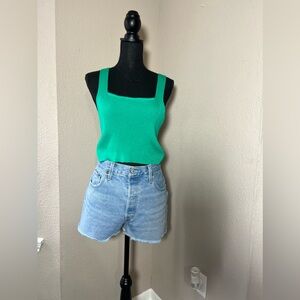 Ribbed Apple Green Crop Top BOGO